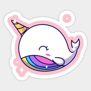 Unicorn Whale Sticker